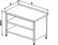 Cabinet table without front door SS 22.1 and 22.2 type