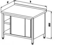 Cabinet table with sliding door SS 32.1 and 32.2 type