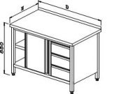 Cabinet table with sliding door and drawer block SS 32.1-ZB3 L or P, SS 32.2-ZB3 L or P